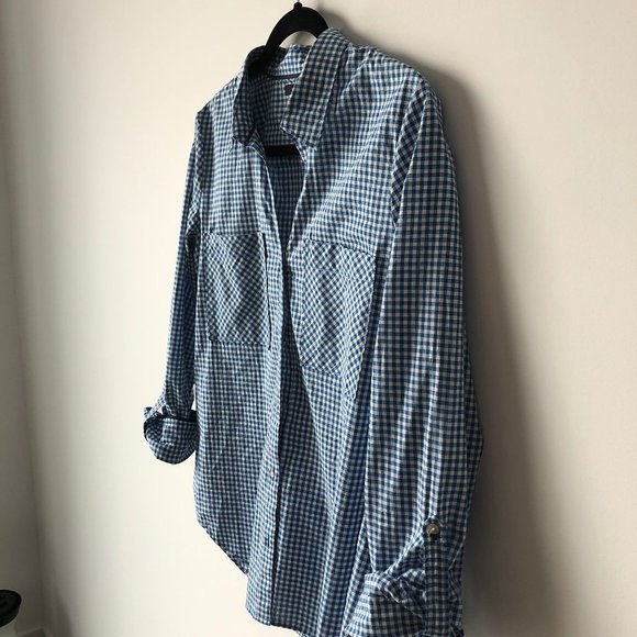 RW&CO. Plaid Blue & White Button Down Shirt - Picture 4 of 5
